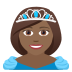 👸🏾 princess: medium-dark skin tone display on JoyPixels